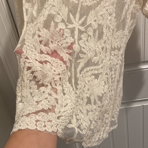 Cato Sheer Cream Sweater (Size M) - Picture 6 of 7